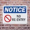 Signmission No Re-Entry OSHA Notice Sign, Plastic, 10in W x 7in L, 2PK OS-2PACK-NS-P-710-L-14770 - alternate 6